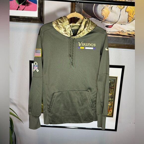 Minnesota Vikings Salute to Service on Field Nike Hoodie - Picture 1 of 8